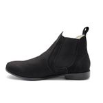 Botina Chelsea Masculina Couro Nobuk Bovino 068 Preto