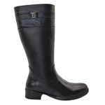 Bota Feminina Montaria Preto Cano Longo em Couro 137 Preto
