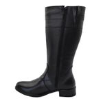 Bota Feminina Montaria Preto Cano Longo em Couro 137 Preto