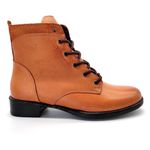Bota Feminina Montaria Camel Cano Curto em Couro 156 Camel