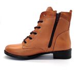 Bota Feminina Montaria Camel Cano Curto em Couro 156 Camel