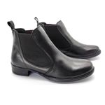Bota Feminina Chelsea Preto Couro 2026 Preto