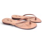 Sandália Feminina Rasteirinha Salto 2 Cm de Dedo 777 Rosa