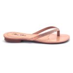 Sandália Feminina Rasteirinha Salto 2 Cm de Dedo 777 Rosa