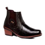 Bota Country masculina Couro Peão Moderno Cowboy RC Preto