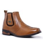 botina Texas masculina Couro Bota Peão Moderno RC Bege