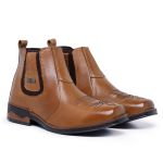 botina Texas masculina Couro Bota Peão Moderno RC Bege