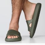 Chinelo Eva Masculino Slide Adulto Nuvem CH202 Militar