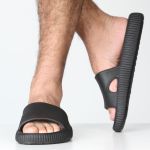 Chinelo Eva Masculino Slide Adulto Nuvem CH202 Preto