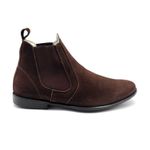 Botina Chelsea Masculina Couro Nobuk Bovino 068 Café