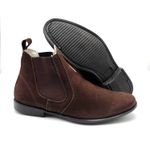 Botina Chelsea Masculina Couro Nobuk Bovino 068 Café