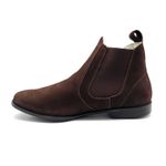 Botina Chelsea Masculina Couro Nobuk Bovino 068 Café
