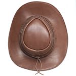 Chapéu Country de Couro Cowboy Rodeio Americano Cacau