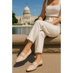 Mocassim Bege/Strass Nayara 