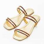 Rasteira Dourada/Colors Ste