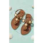 Sandalia Rasteira Marrom Ani