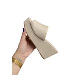 Tamanco Anabela Off White Ana 