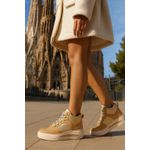Tenis Botinha Bege/Dourado Mayara 