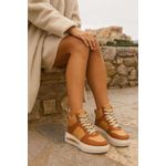Tenis Botinha Caramelo/Bege Mayara 