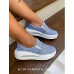 Tênis Flatform Jeans Claro Nanda