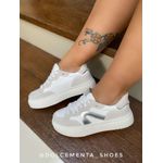 Tênis Branco/Off white/Cinza Celeste 