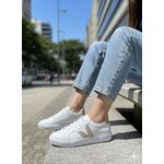 Tênis Branco/Dourado Vicky