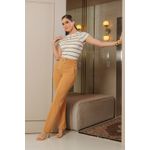 Blusa Canelada com Listras e Ferragens