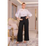 Blusa de crepe com estampa