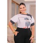 Blusa de crepe com estampa
