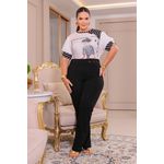 Blusa de crepe com estampa