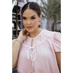 Blusa de Crepe com Frisos 