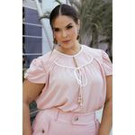 Blusa de Crepe com Frisos 
