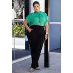Calça de Malha Crepe com Cós Trabalhado – Preta
