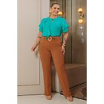 Calça de Malha Crepe com Max Fivela 