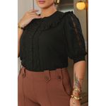 Blusa de Crepe com Guipir