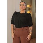 Blusa de Crepe com Guipir