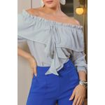 Blusa Cigana de Crepe com Jabour 