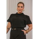 Blusa de Crepe com Guipir