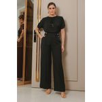 Blusa de Crepe com Cadarço e Ferragens Envelhecidas