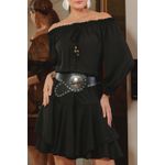 Vestido de Crepe Boho Cigana