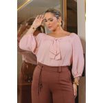 Blusa de Crepe com Max Laço