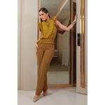 Blusa de Crepe Boho com Laço e Barra em Elástico