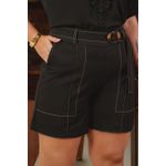 Short de Alfaiataria Pespontado – Preto