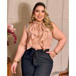 Blusa em Chiffon Trabalhado