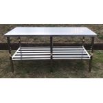 Mesa Inox 190 x 90 CM Prateleira Gradeada - Ital Inox