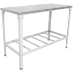 Mesa Tampo Inox 117 x 55 CM Prateleira Gradeada - Innal