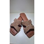 Rasteira Strass Nude