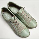 Sapatenis Verde Menta Zíper e Cadarço