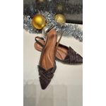 Sapatilha Marrom slingback