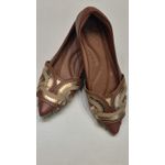 Sapatilha Marrom entrelaço triplo